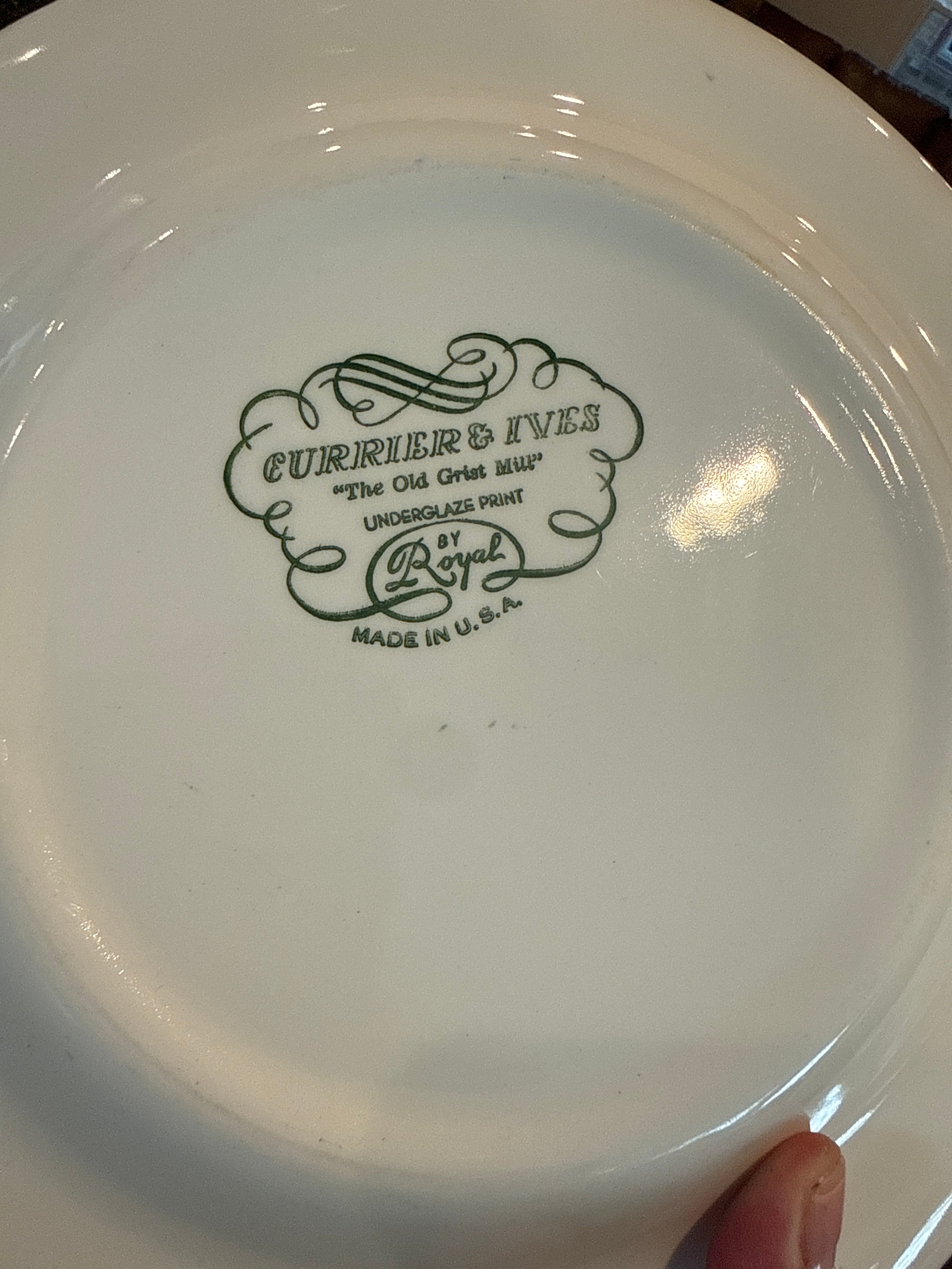 The Old Grist Mill, set of 2 10” plates