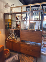 Mcm, walnut room divider/ wall unit by J.B Van Sciver