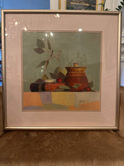 Framed Still life on oil by Jeanie Wagner
