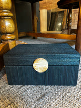 indigo woven storage box