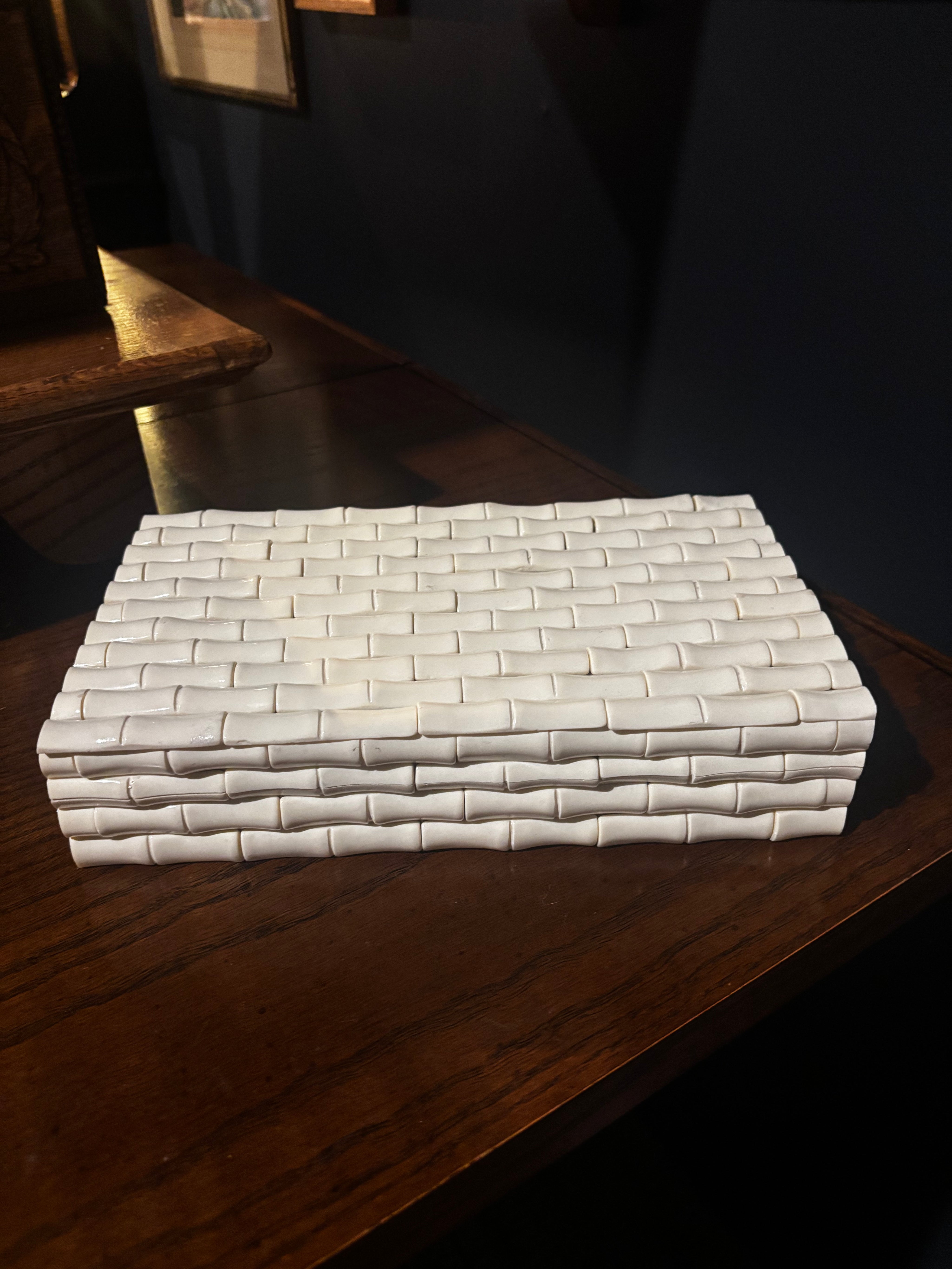 ivory bamboo white bone inlay box