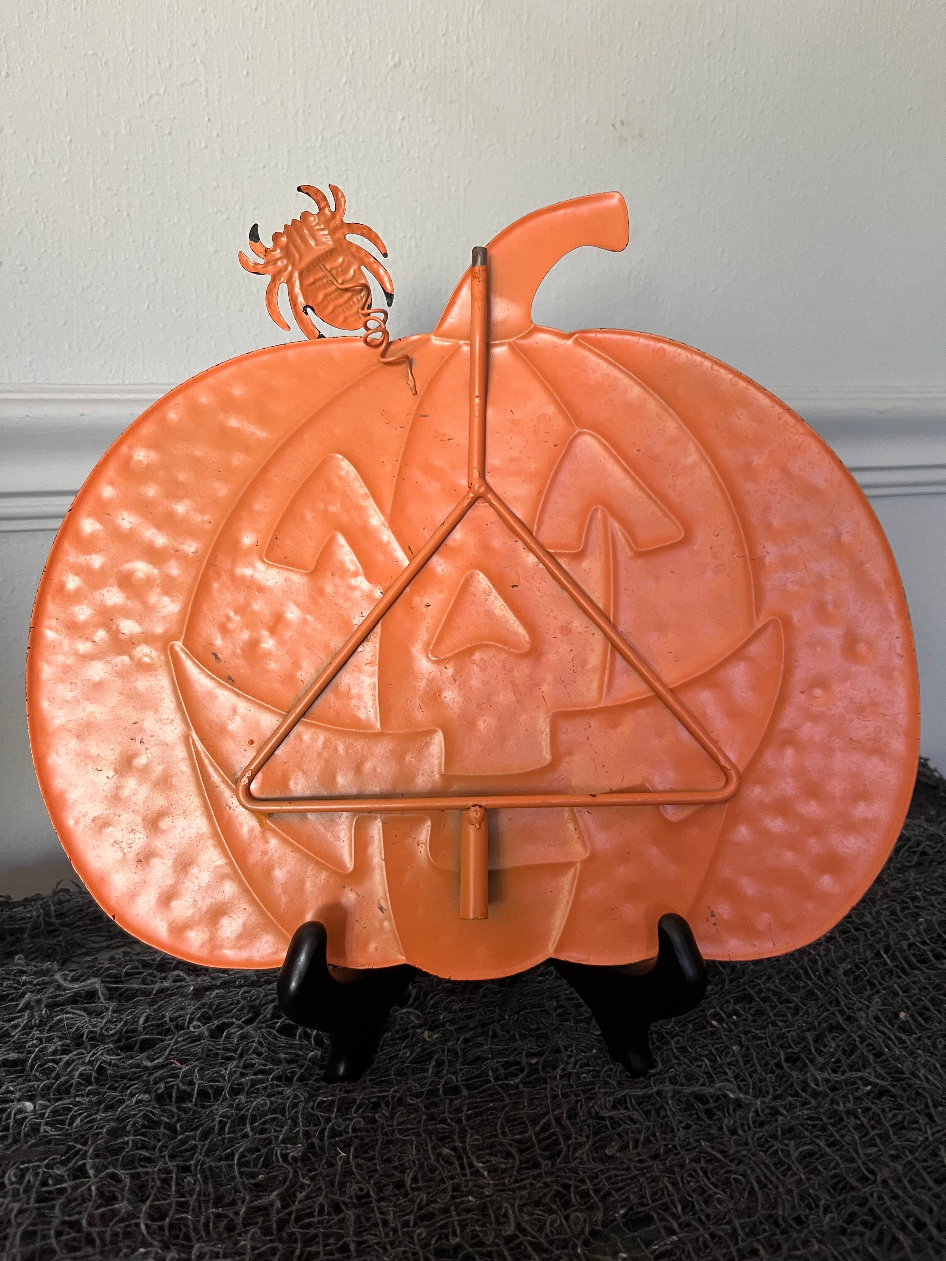 Jack-O-Lantern Metal Sign for Stake