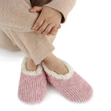 Pink Teddy Bear Faux Fur Snoozies with Memory Foam Slippers