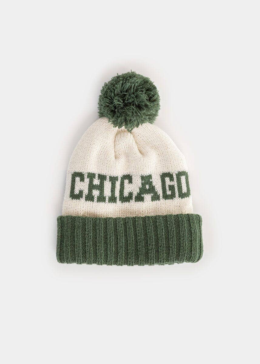 Little Chicago Classic Two-Tone Pom Beanie – Kids