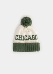 Little Chicago Classic Two-Tone Pom Beanie – Toddler