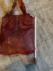 lucky brand "rocken ruffles" italian leather shoulder bag