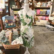 Magnolia Petals Cotton Apron – With Pockets