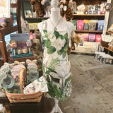 Magnolia Petals Cotton Apron – With Pockets