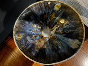 mcm artisan large bowl reactive glaze, blue
