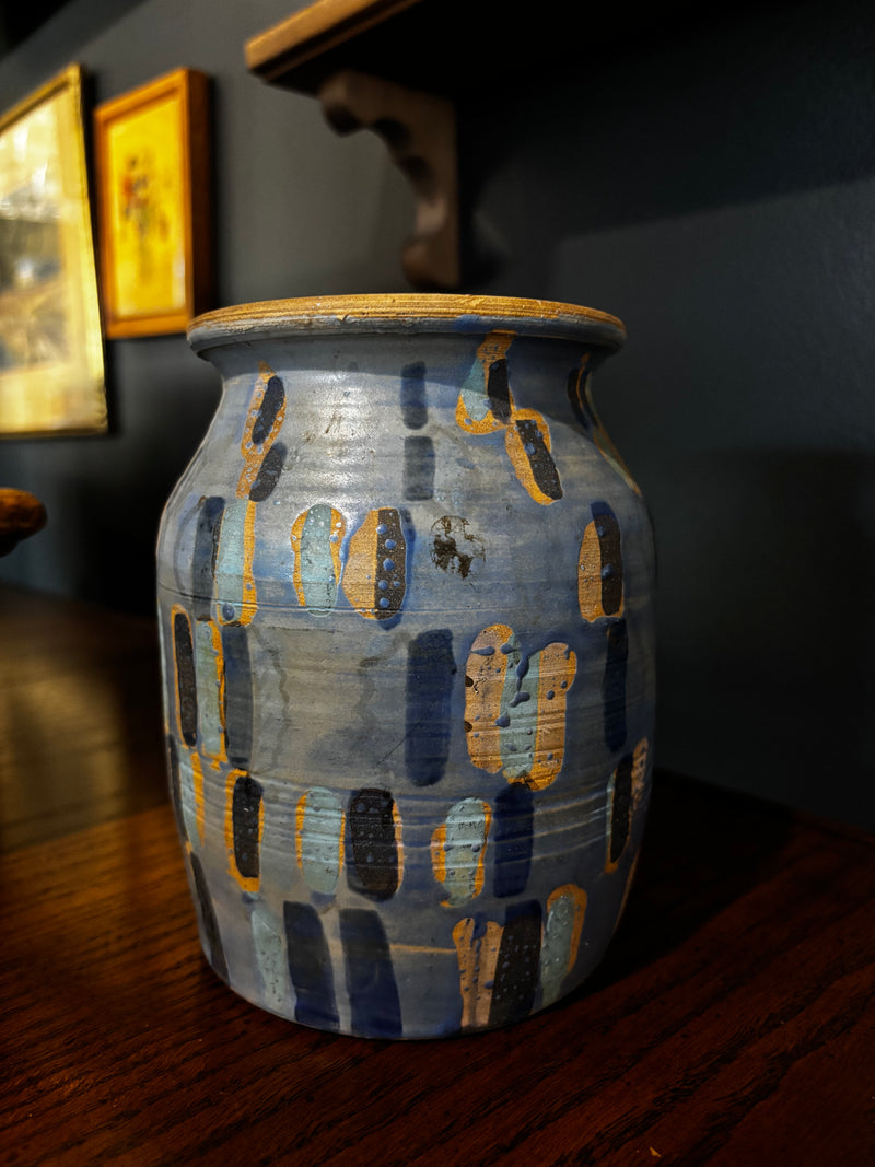 mid-century modern studio pottery ceramic vase by 603 - Mavis Estate Edit