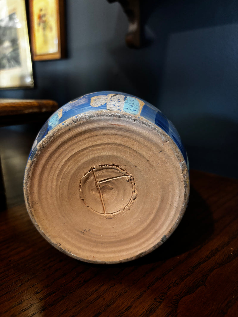 mid-century modern studio pottery ceramic vase — alternate view