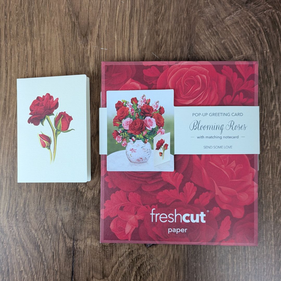 Mini Blooming Roses Pop Up Greeting Card