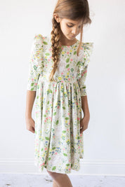 No Bunny Like You 3/4 Sleeve Ruffle Twirl Dress | 4T
