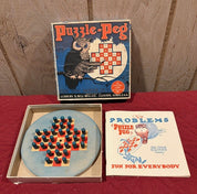 1929 Puzzle-Peg Board Game by Lubbers & Bell Mfg. Complete with instructions.