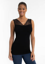 Reversible Lace Inset Top - Plus Size Available