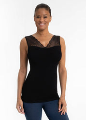 Reversible Lace Inset Top - Plus Size Available