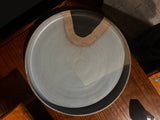round matte stoneware server