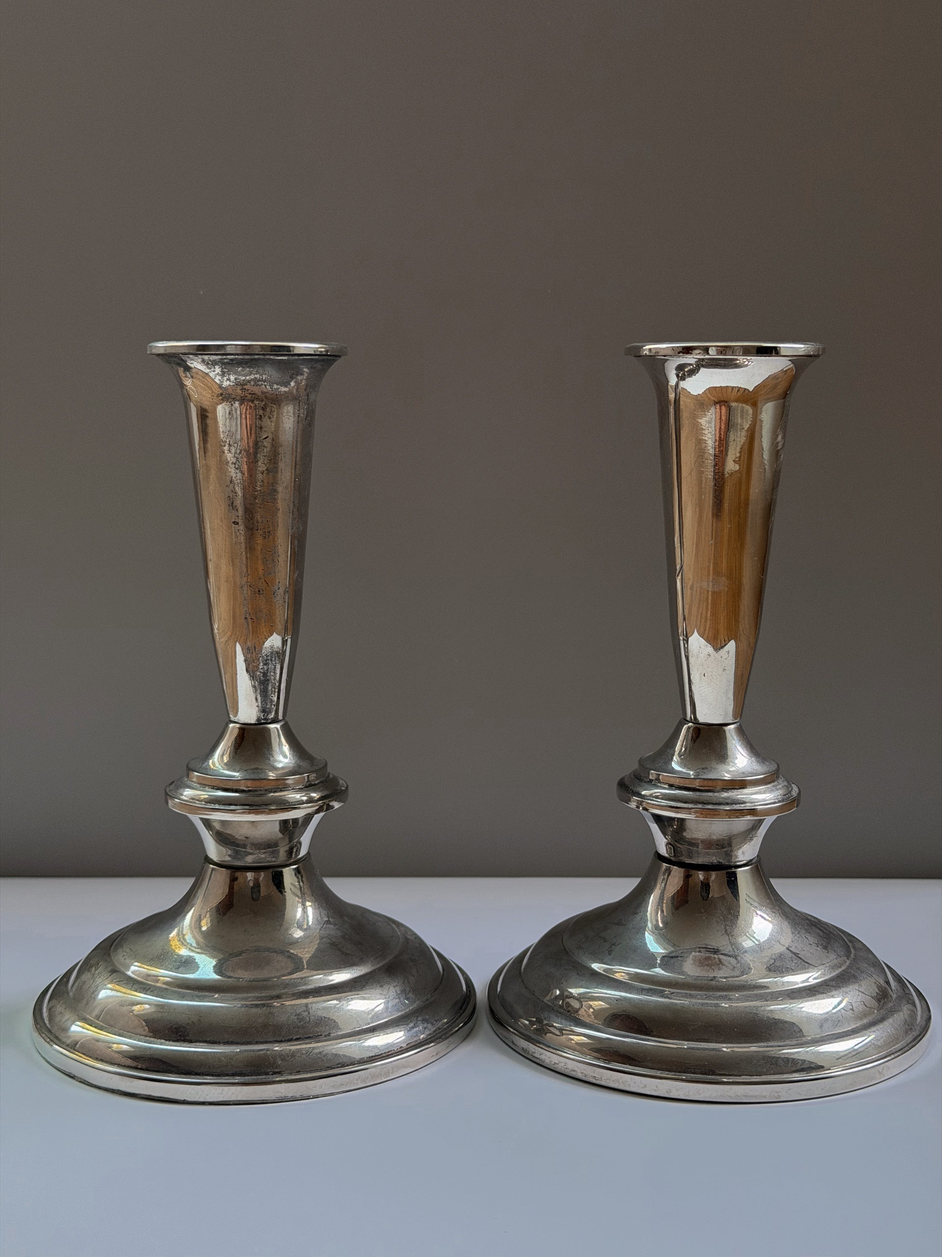 Vintage Silverplated Candlesticks (Set of 2) - (0303)