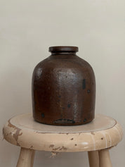 Antique Brown Stoneware Jug (0515)