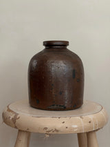 Antique Brown Stoneware Jug (0515)
