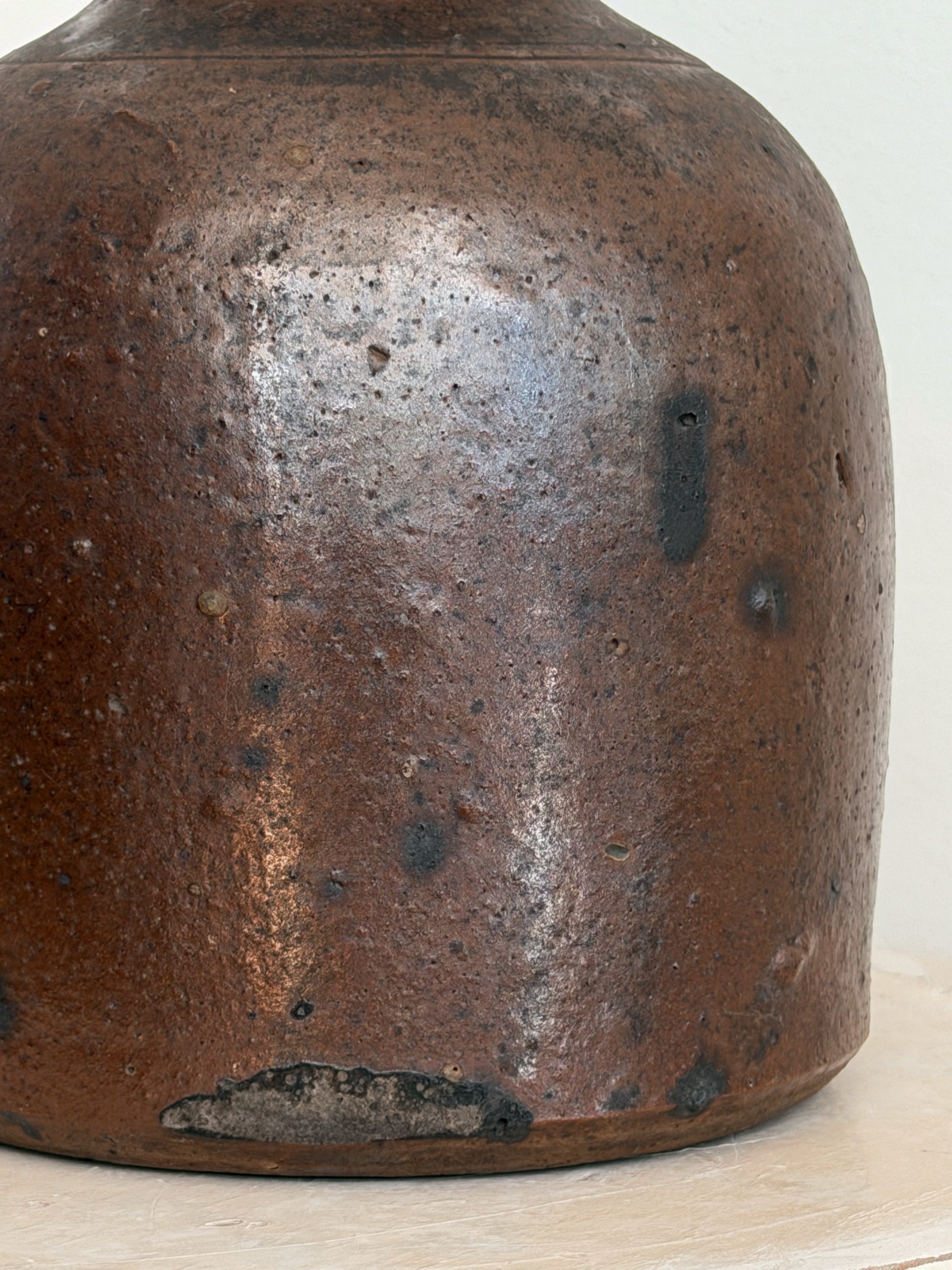 Antique Brown Stoneware Jug (0515)