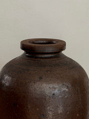 Antique Brown Stoneware Jug (0515)