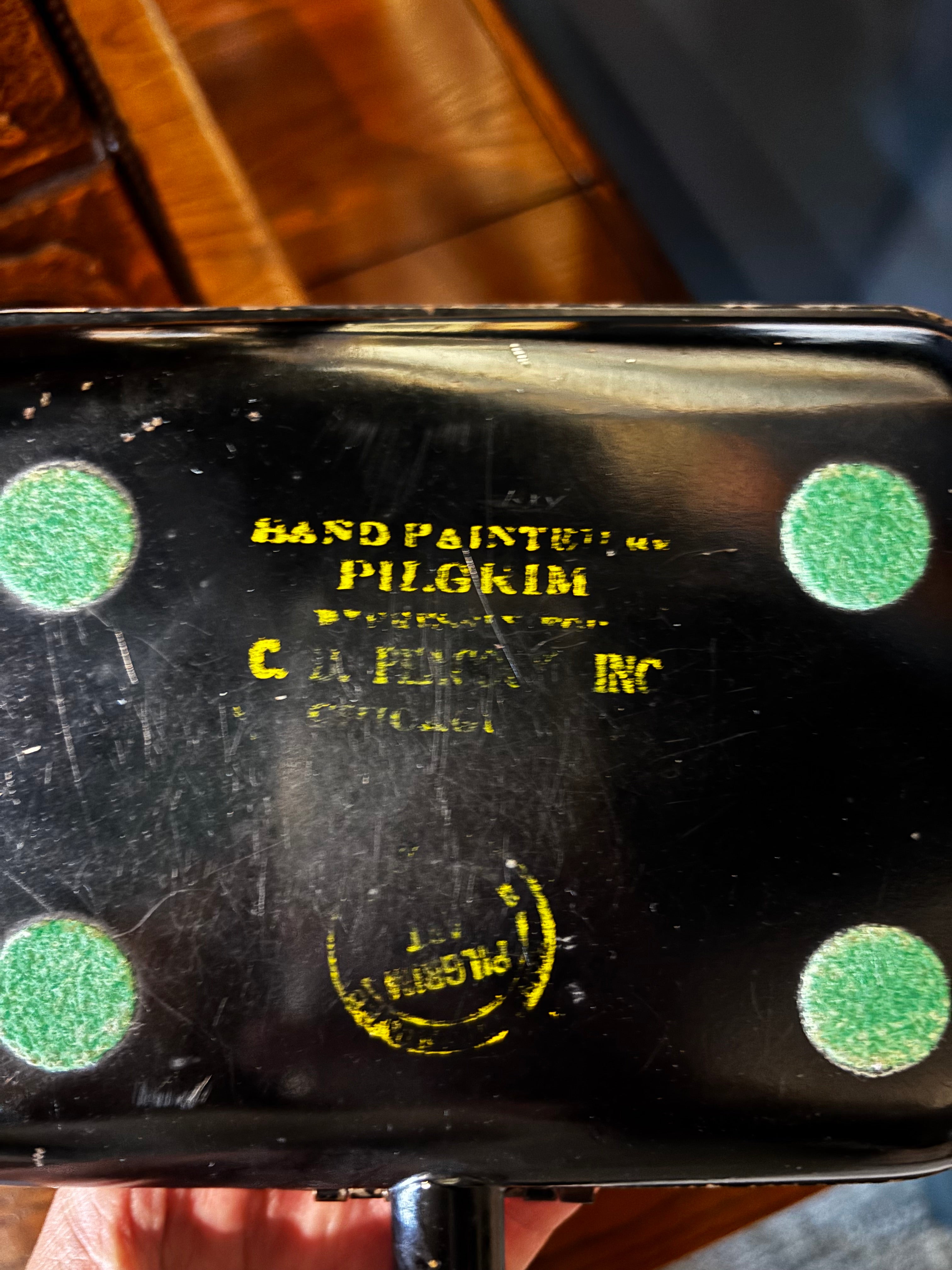 hand painted silent butler crumb catcher by Pilgrim