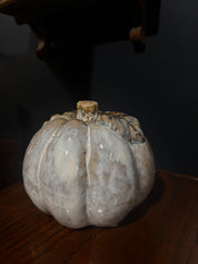 studio pottery Pumpkin with decorative glaze