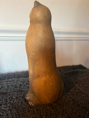 Terra Cotta Sitting Cat Figurine