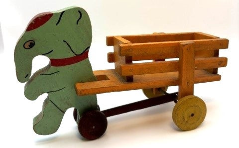1930's Toy Kraft Elephant and cart by 823 - Nellie's Nook