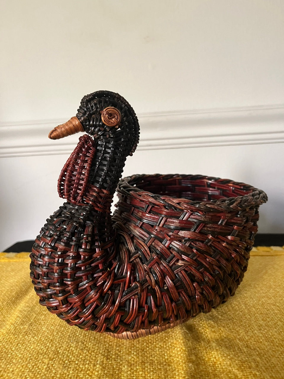 7" Vtg Turkey Centerpiece Basket