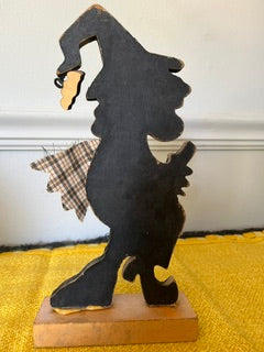 Wooden Witch Tabletop Decor
