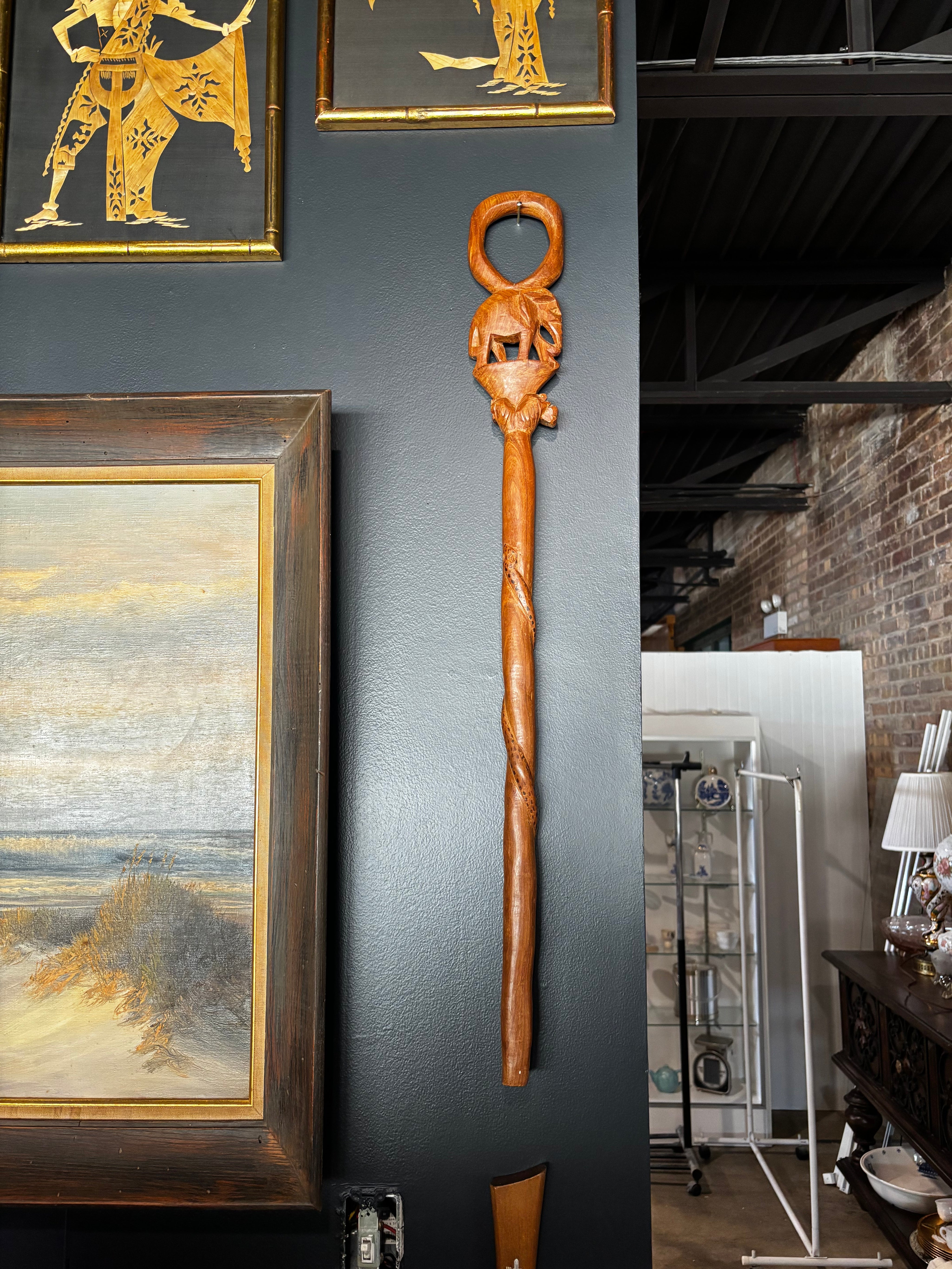 solid wood walking stick
